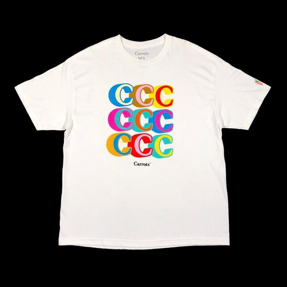 Carrots Polka Pop Art Tee T Shirt size XL Streetwear Multicolor B14 - Picture 1 of 6
